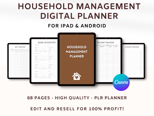 Household Management Digital Planner