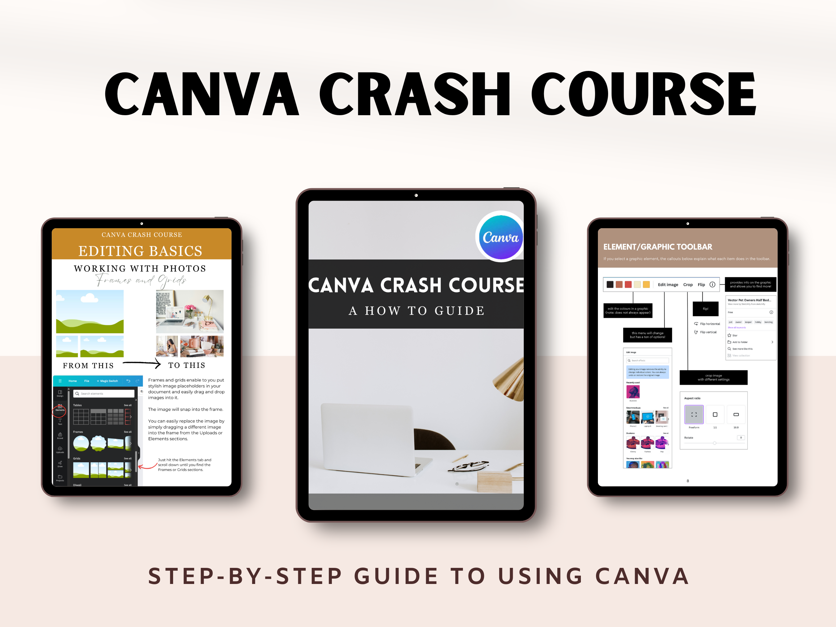 Canva Crash Course E-Book – Aesthetic Creative